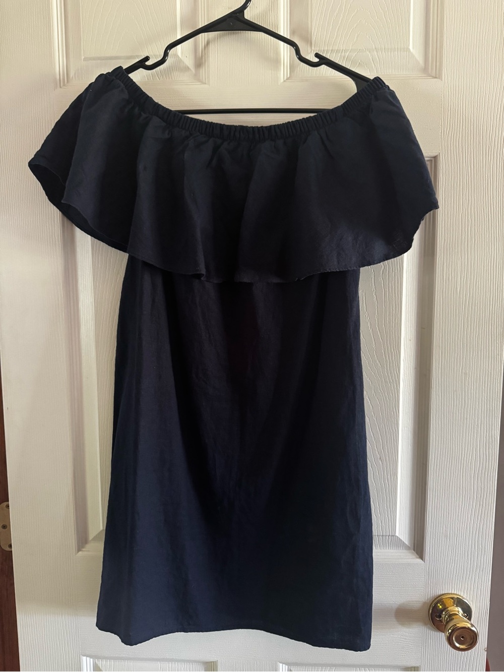 Old Navy Navy Off-Shoulder Ruffle Mini Dress - Picture 1 of 2